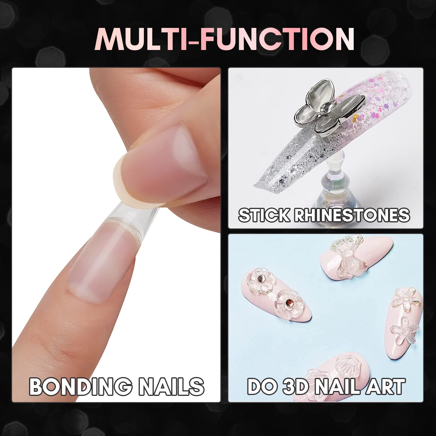 Makartt solid glue gel for secure extensions and versatile nail art