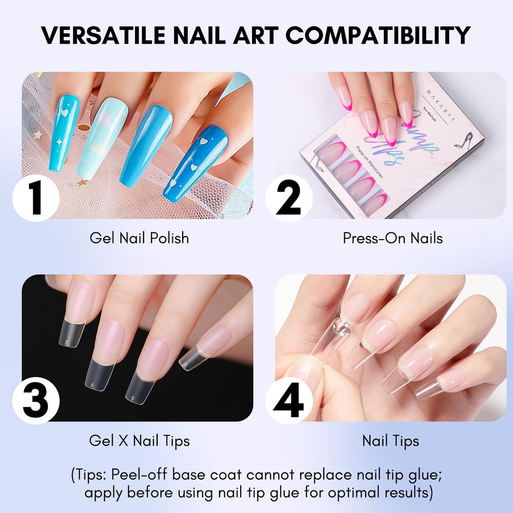Makartt Peel Off Gel Base Coat texture appears smooth for even coating.
