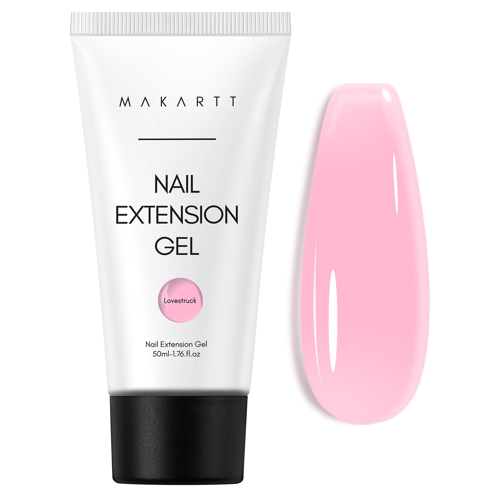 Makartt poly nail gel coral pink bottle for durable extensions