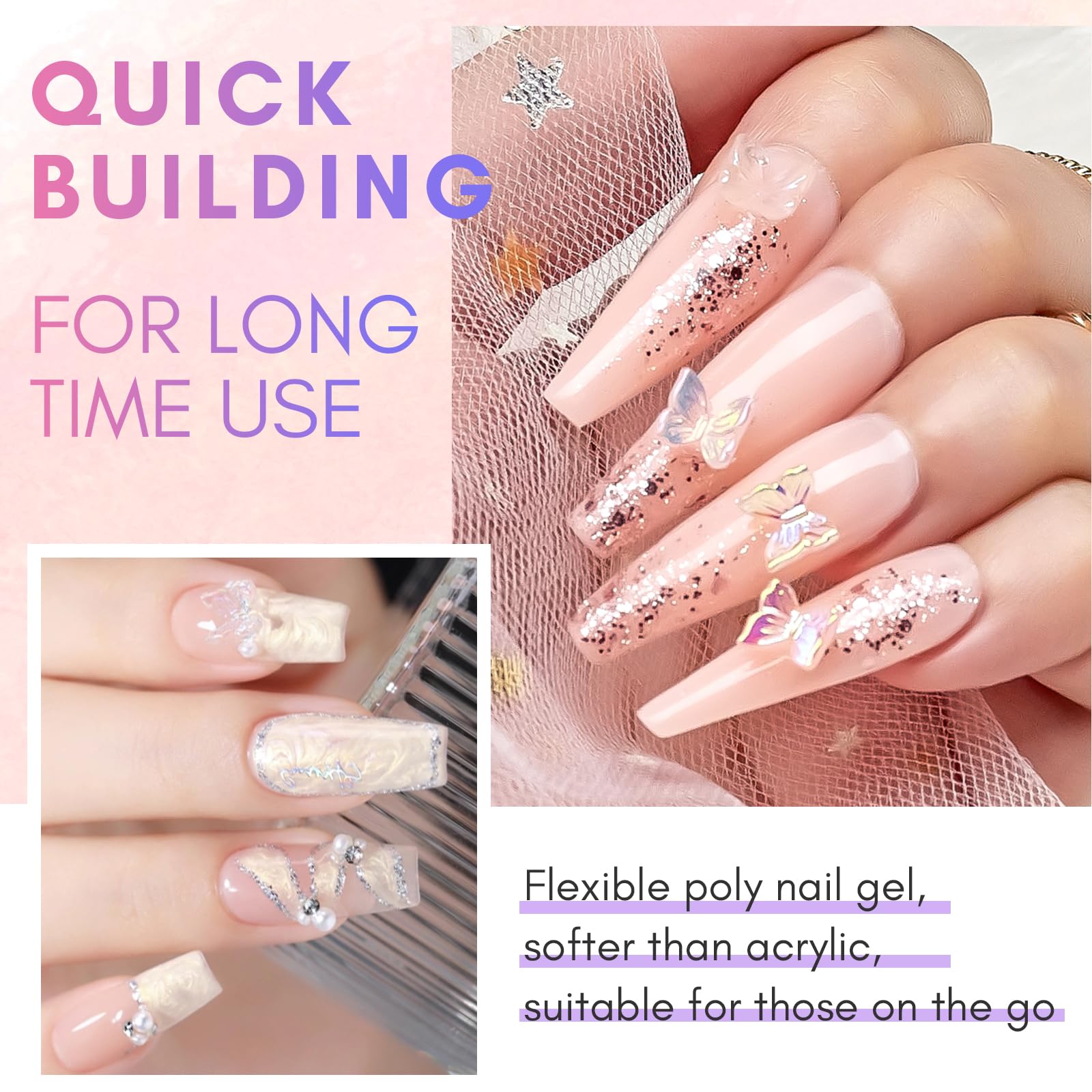 Makartt poly nail gel dual forms ready for precise sculpting
