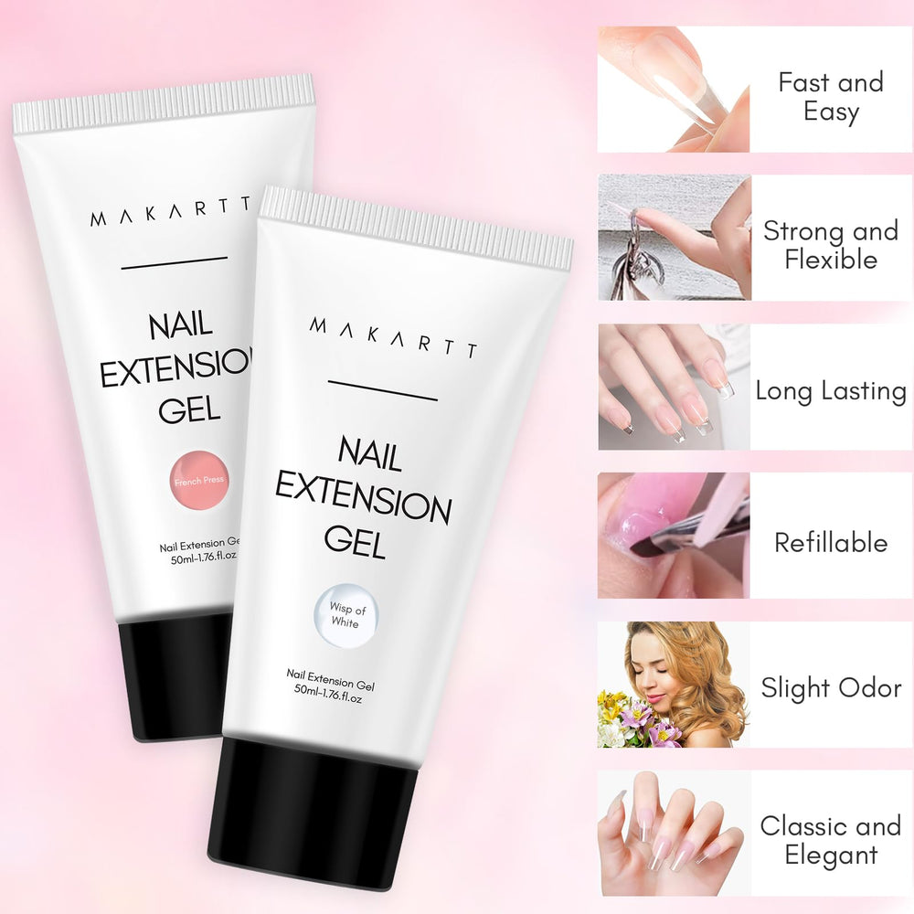 Makartt poly nail gel texture showing easy spread for sculpting