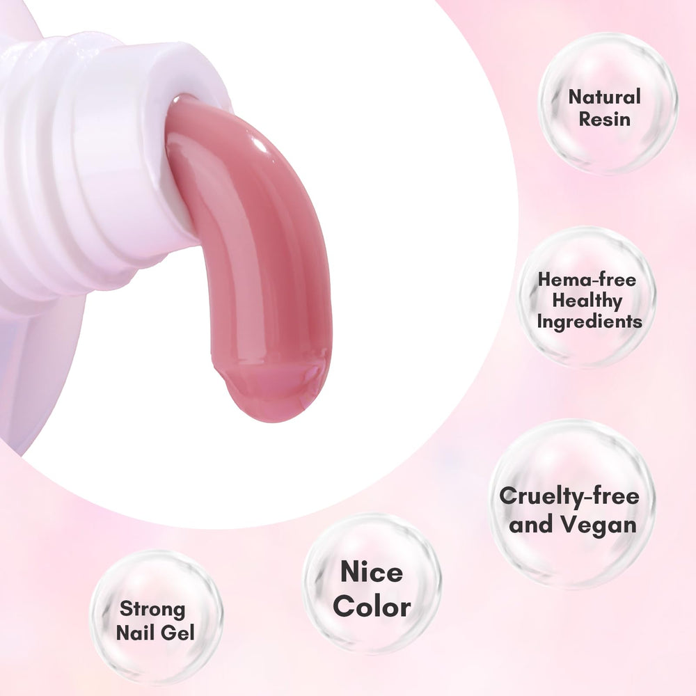 Applying Makartt poly gel on natural nail for precise extensions