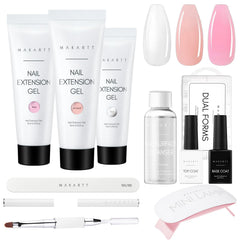 Makartt poly nail gel kit with 6W dryer enables quick at-home manicures.