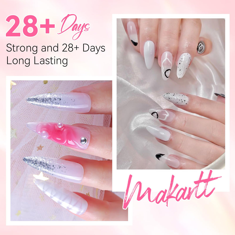 Makartt Poly Nail Gel Kit durable gel for long-lasting extensions.