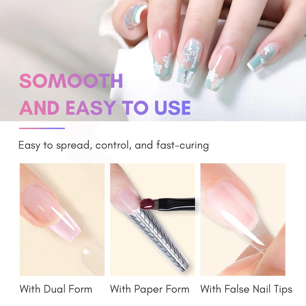 Makartt poly nail gel overlay protecting natural nails