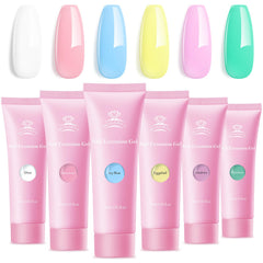 Makartt poly nail gel set pastel tubes for durable extensions