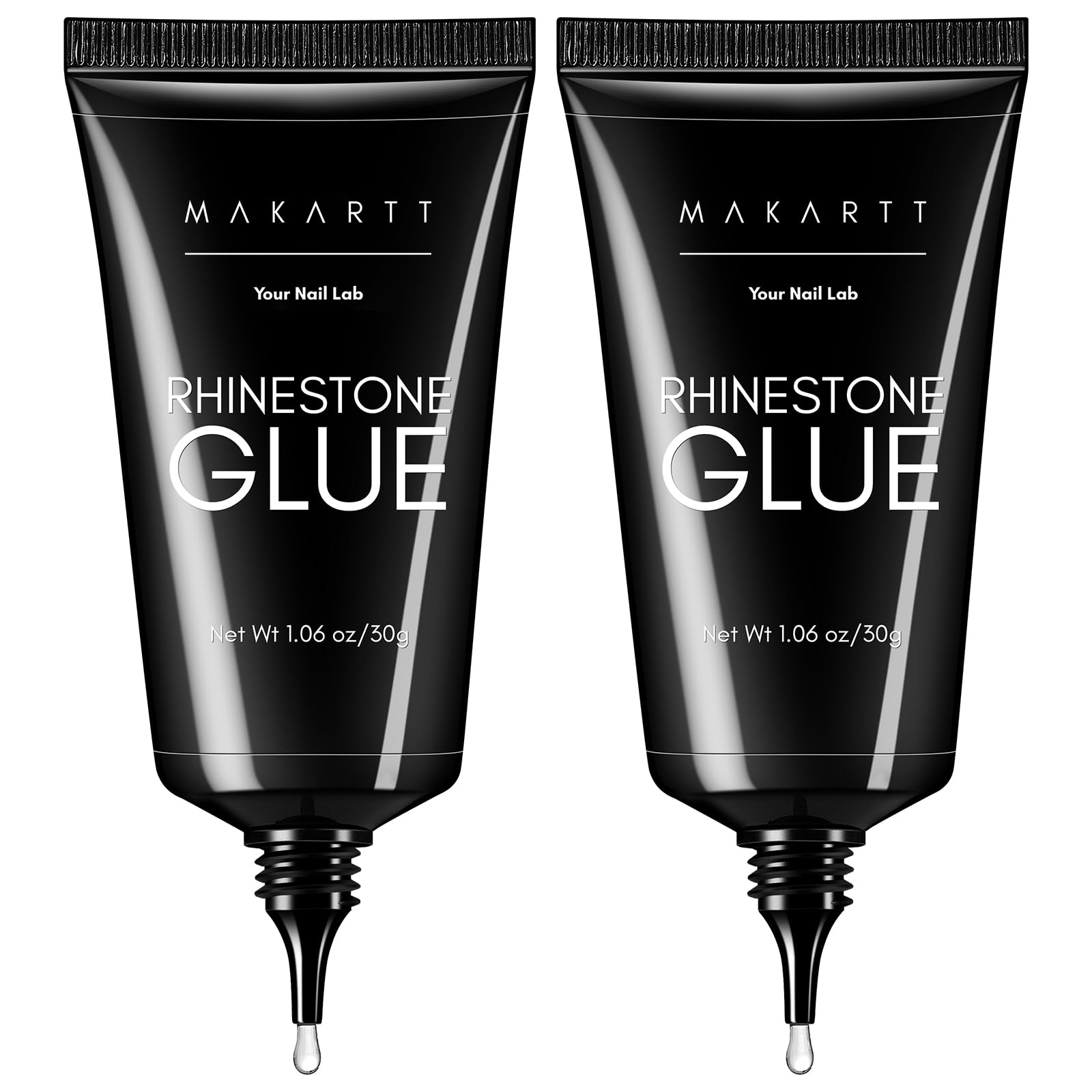 Makartt rhinestone glue 60ml bottle provides strong nail gem adhesion.