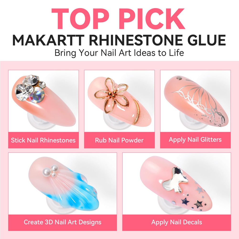 Makartt glue curing under UV-LED lamp for quick, secure set in minutes.