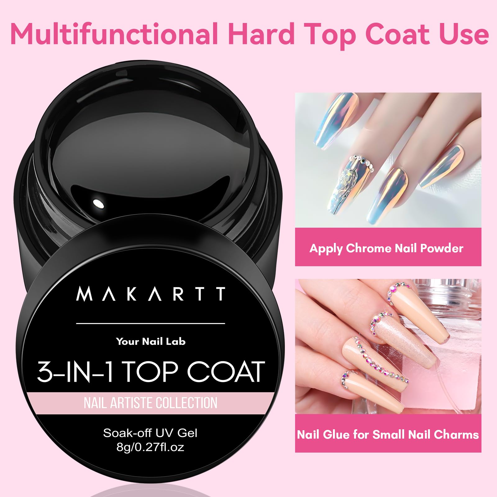 Makartt salon manicure setup hints at professional results.