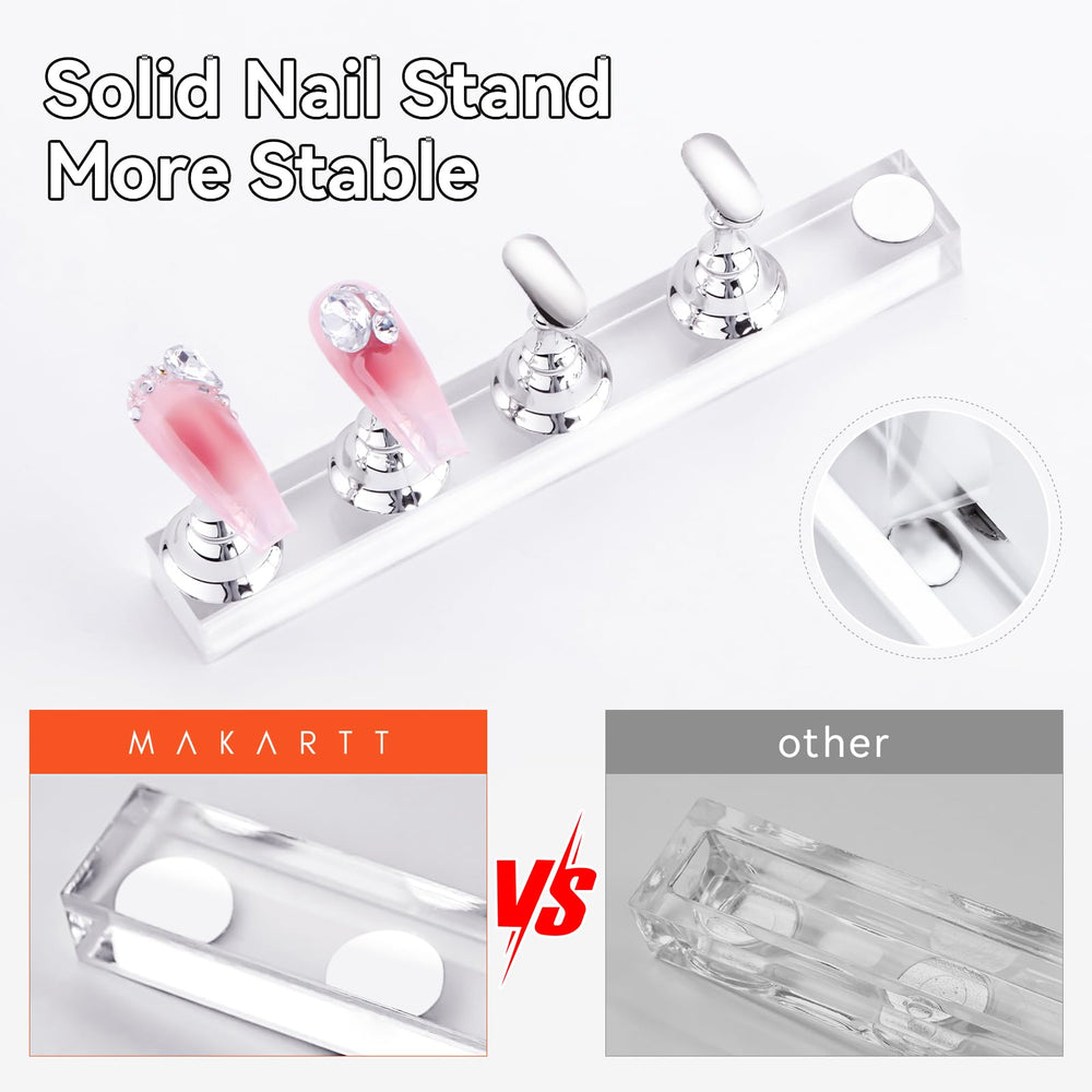 Makartt silver nail stand ideal for crafting and displaying designs.