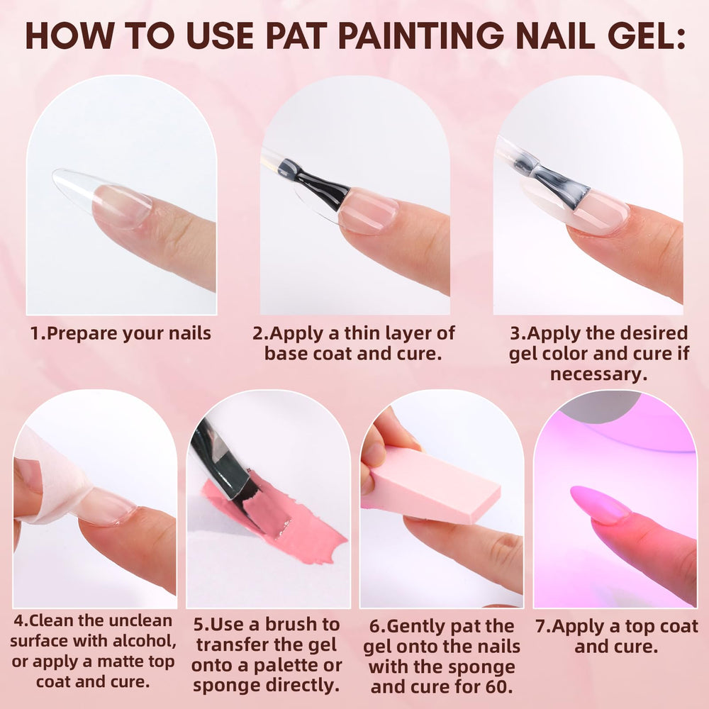 Makartt smooth application steps demonstrated for bubble-free nails.