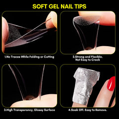 Makartt soft gel nail tips provide flexible, comfortable wear.