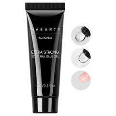 Makartt solid nail glue gel packaging showing clean, mess-free design for precise dispensing.