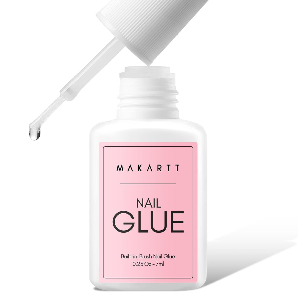 Makartt nail glue with brush-on precision for durable press-on nails.