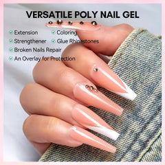 Makartt tender nude pink color gel for natural-looking nail extensions