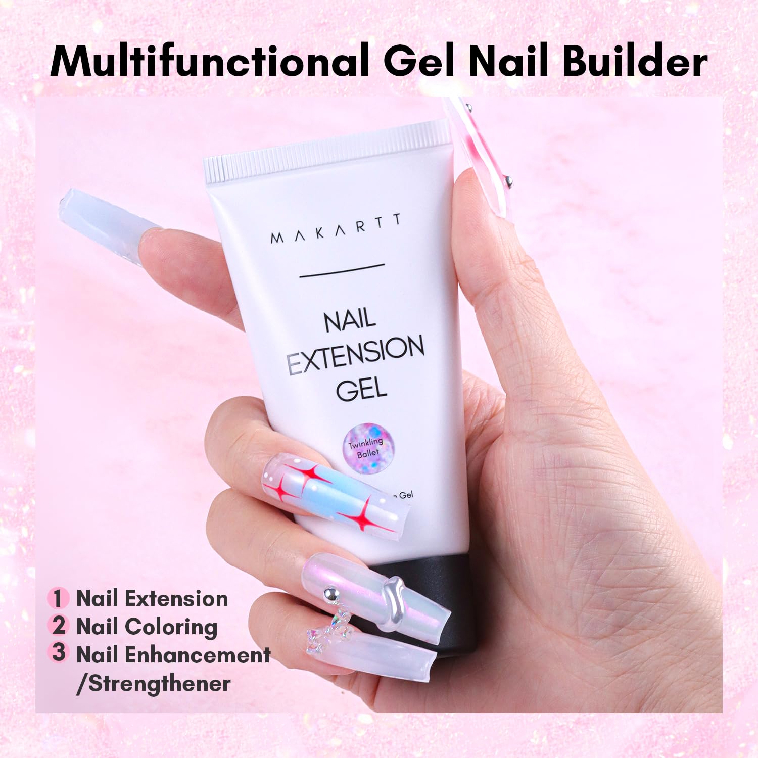 Makartt thick-consistency poly nail gel for easy spreading and sculpting