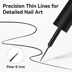 Makartt thin brush nail art liner enables detailed dots and lines.