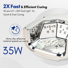 Makartt UV LED lamp with LCD display for precise curing timing.