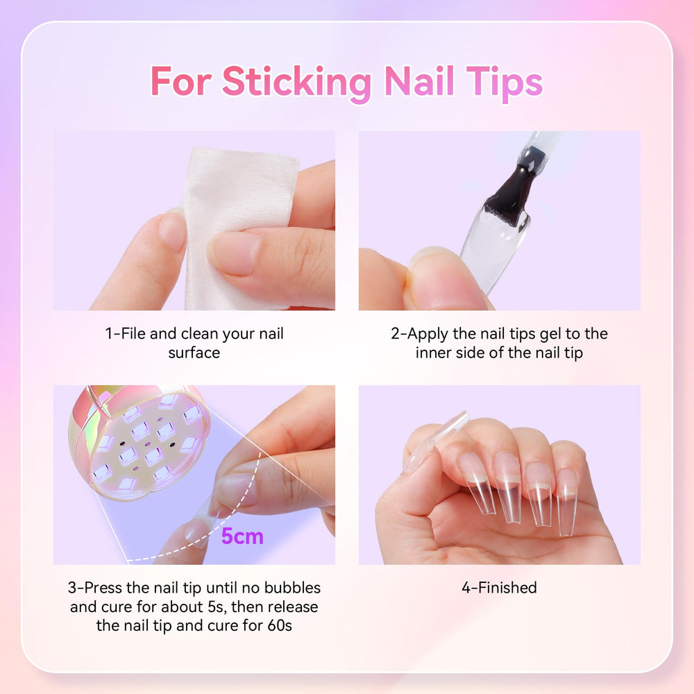 Makartt UV LED lamp in use during a home manicure session.
