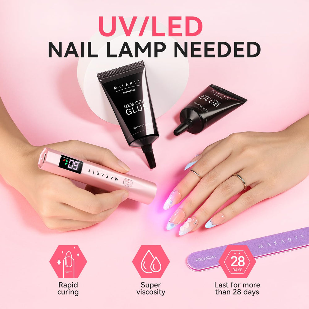 Makartt vegan, cruelty-free nail glue with low odor.