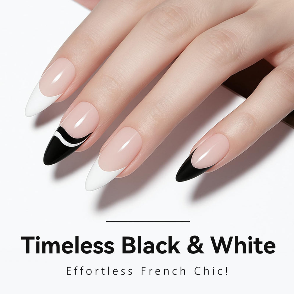 Makartt white gel nail liner for clean French tips and swirls.