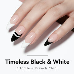 Makartt white gel nail liner for clean French tips and swirls.
