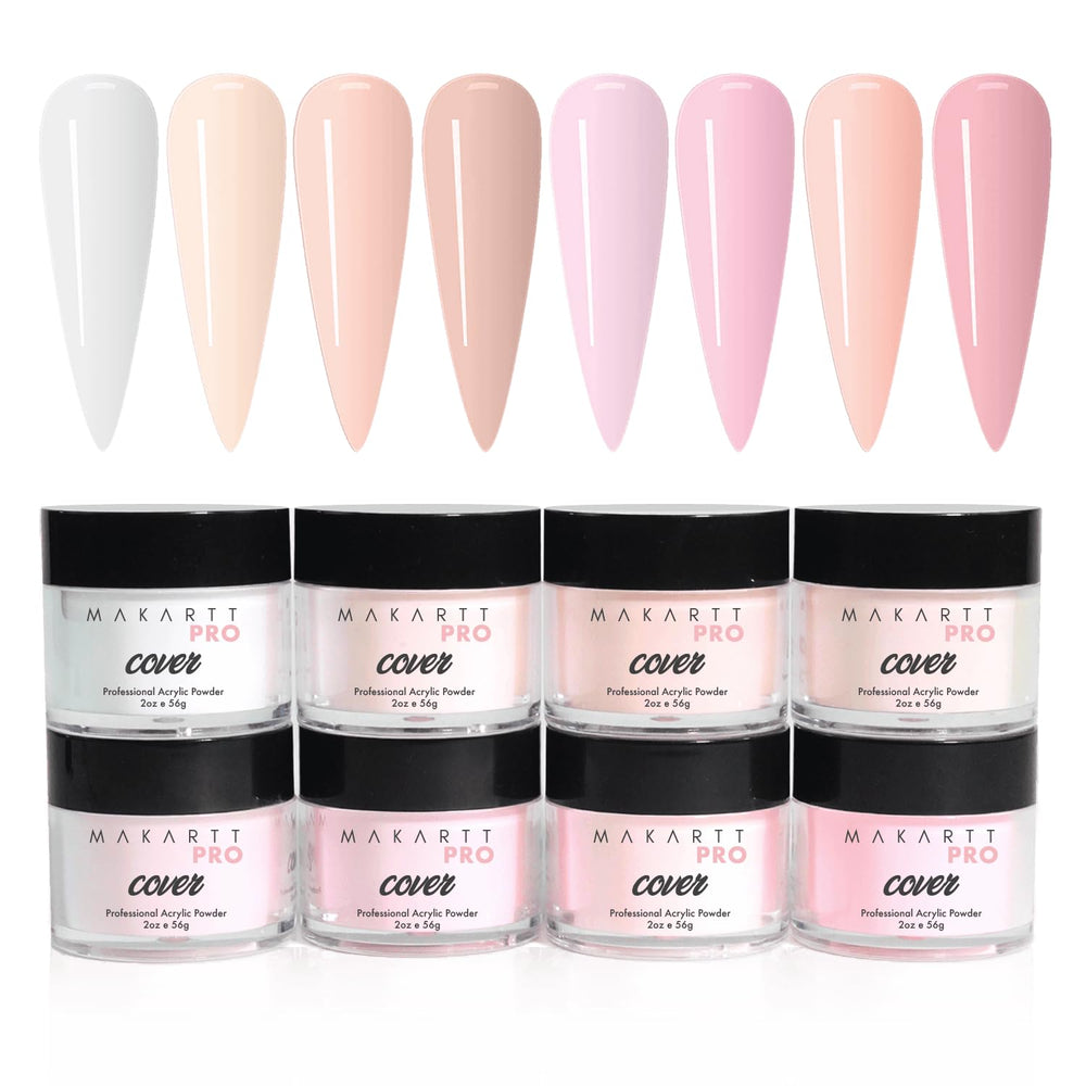 MakarttPro cool tone cover powder bottle close-up for smooth, flawless overlays.