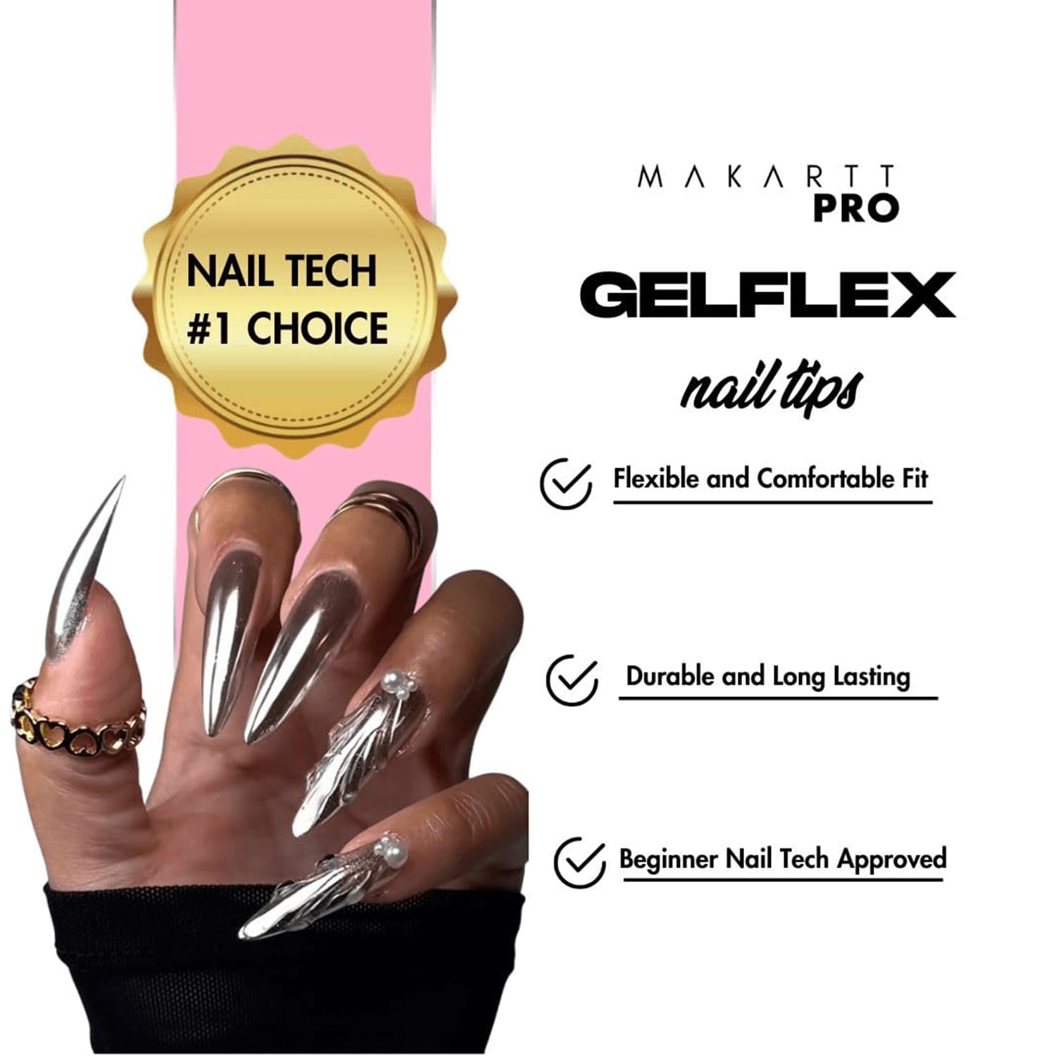 MakarttPro GelFlex art-ready tips suitable for gel polish and embellishments