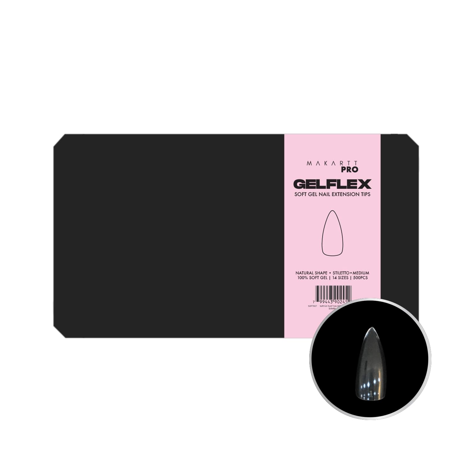 MakarttPro GelFlex soft gel tips box shown for quick professional extensions