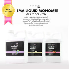 MakarttPro grape-scented monomer label view highlights quality and safety standards.