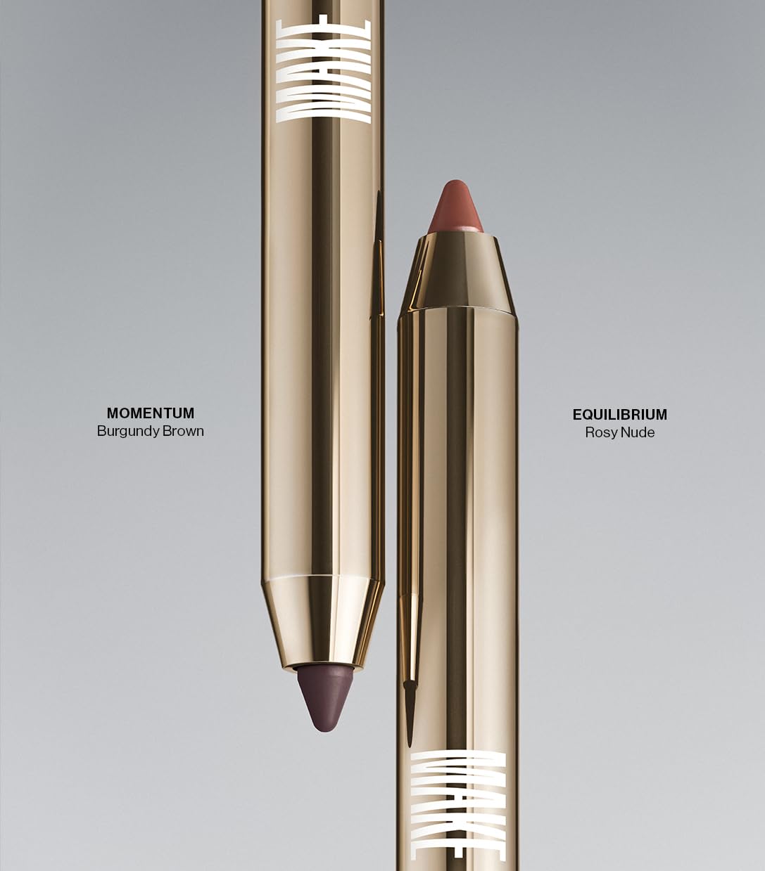Rosy nude Equilibrium swatch showing versatile color for lips