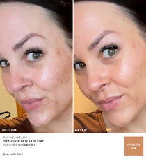 Application close-up of skin-blurring finish on the skin