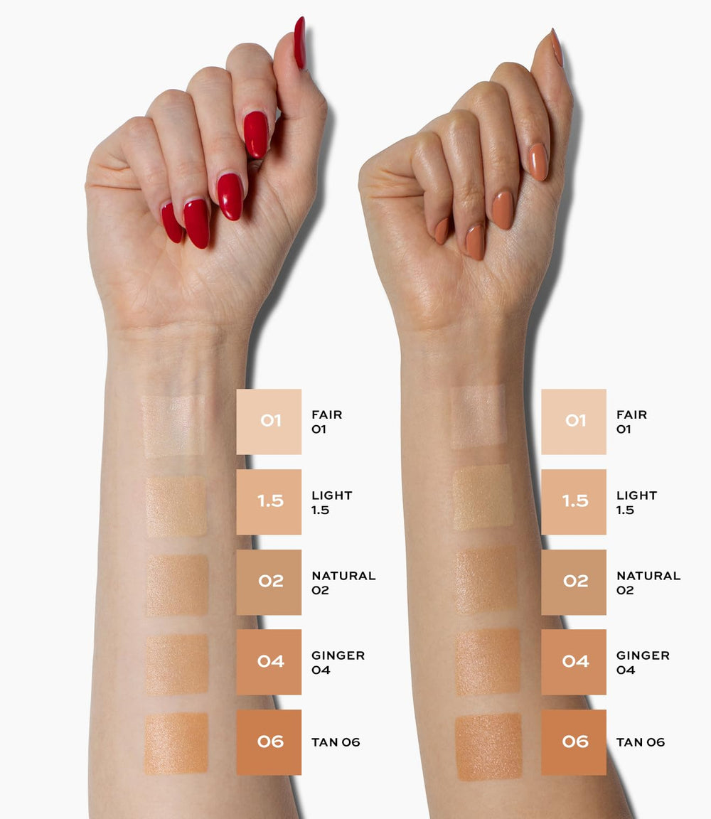 Tint on skin without filters demonstrates brightness and smoothness