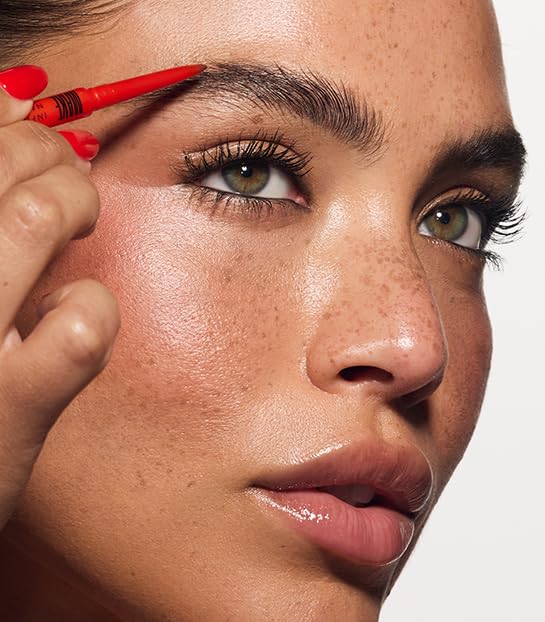 MAKE Beauty Nano Brow built-in brush shown for seamless blending.