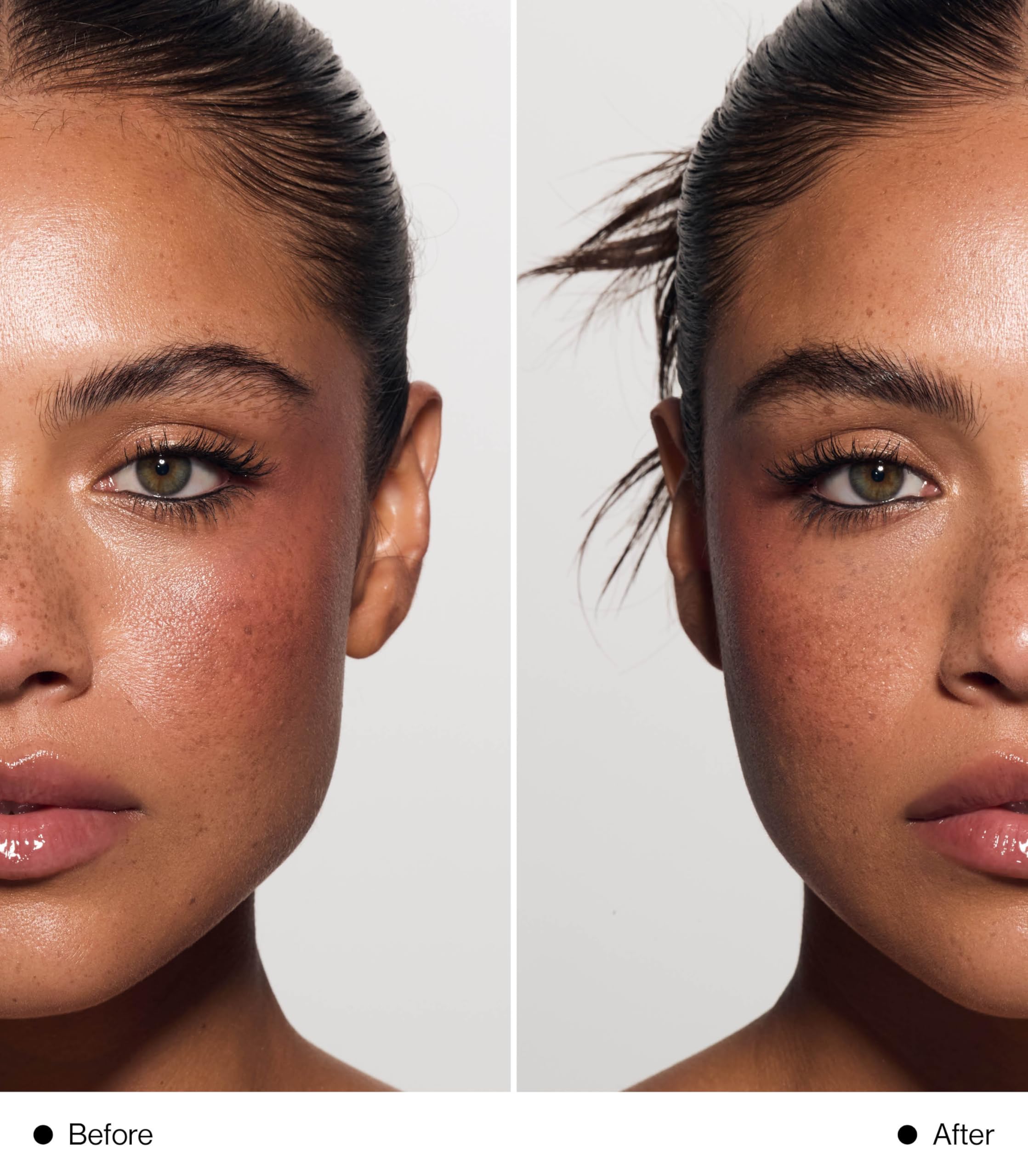MAKE Beauty Nano Brow stroke demo illustrating natural brow definition.