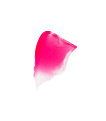 MAKE Lip Oil Pink Cerise tube shown on skin with a glossy finish.