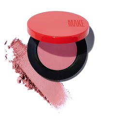 MAKE Beauty Skin Mimetic Blush Mystic Mauve compact with matte flush.