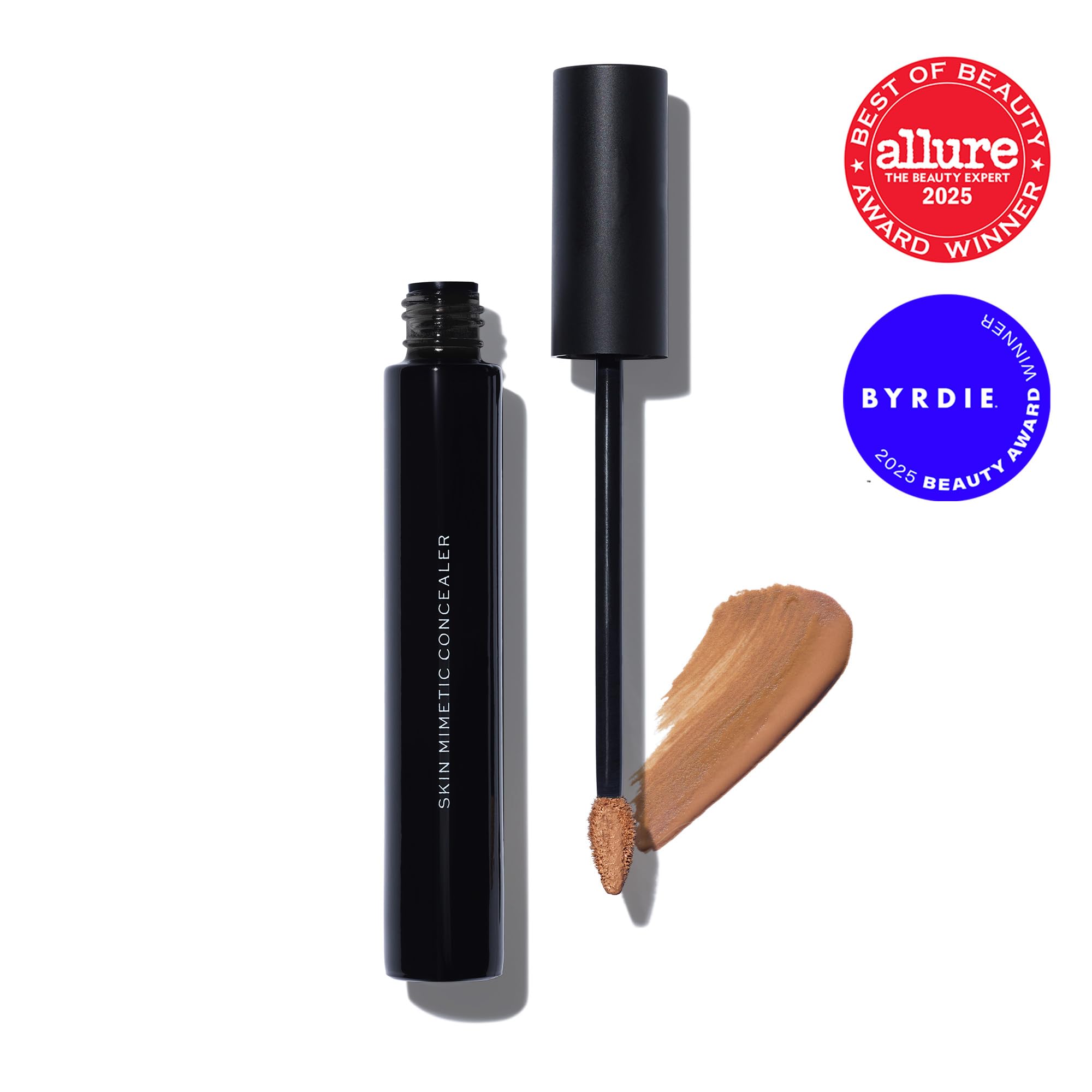 MAKE Skin Mimetic Concealer swatch under-eye shows brightening without heaviness.