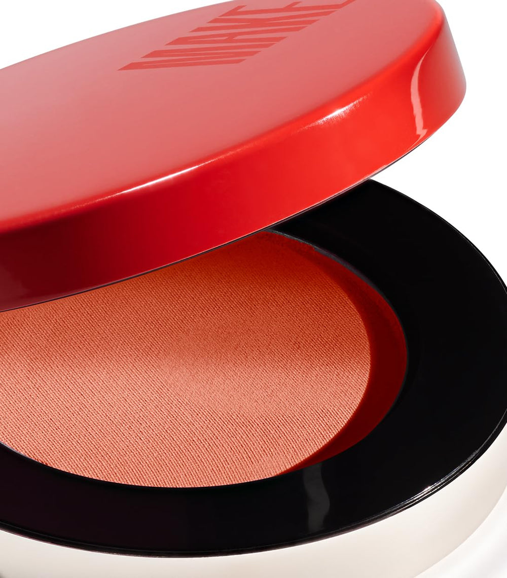 Hyaluronic acid and ceramides hydrate while delivering color in MAKE blush.