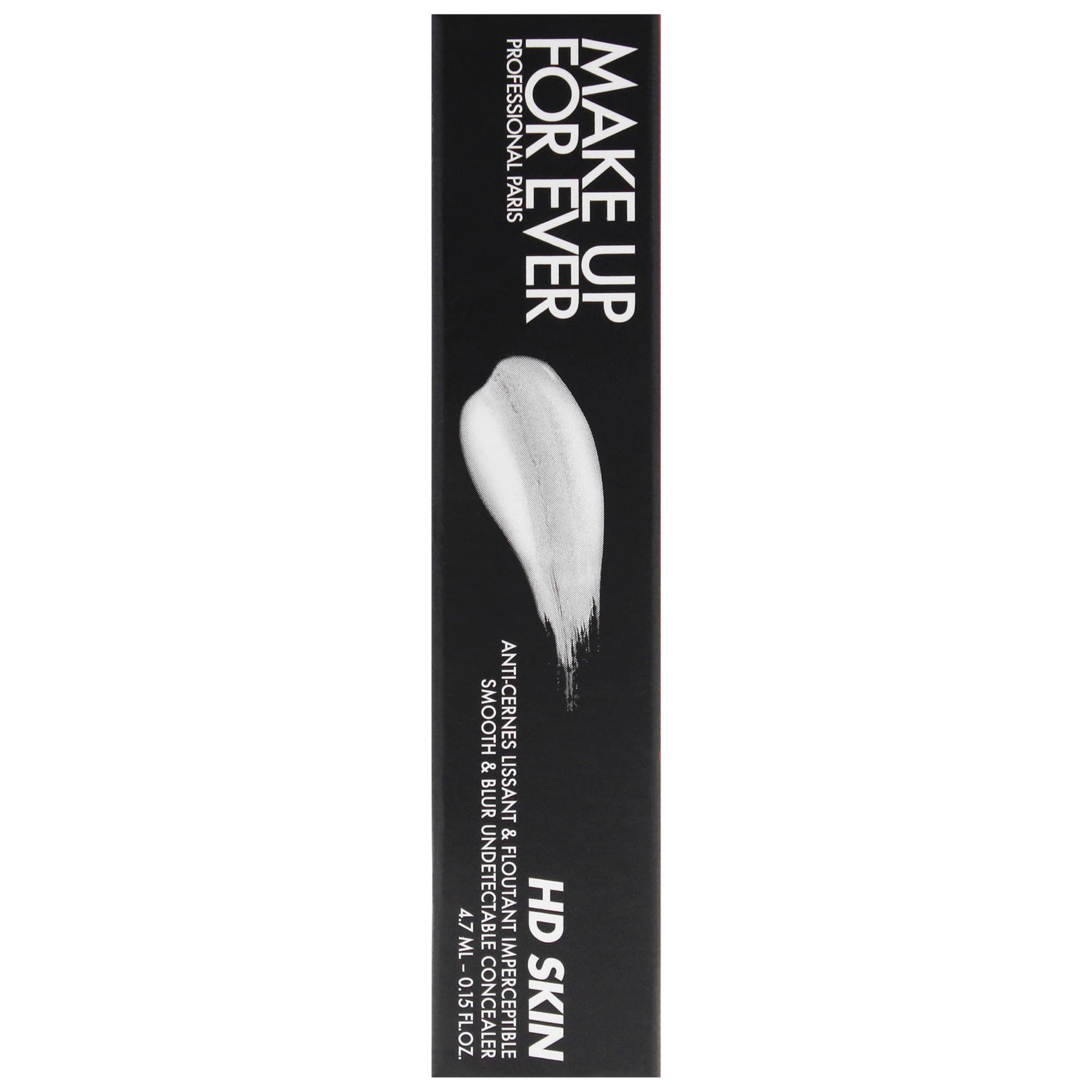 Make Up For Ever HD Skin Concealer ultra-thin texture close-up on skin.