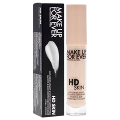 Make Up For Ever HD Skin Concealer under-eye brightening swatch for a refreshed look.