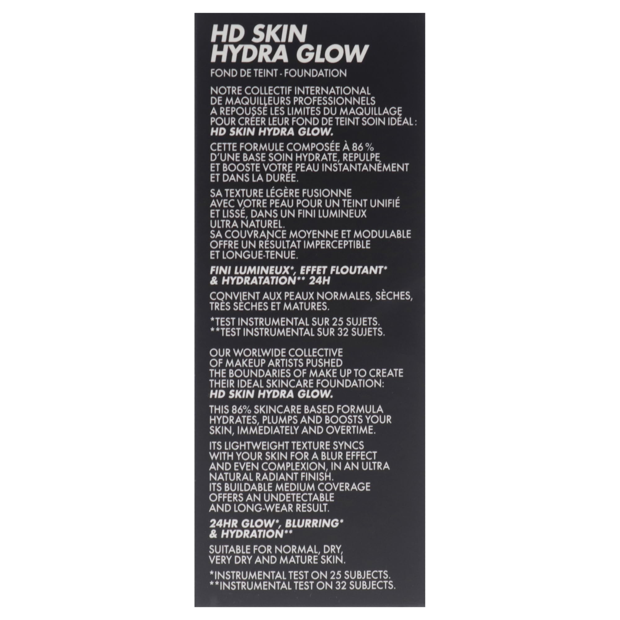 Application sur peau naturelle avec HD Skin Hydra Glow