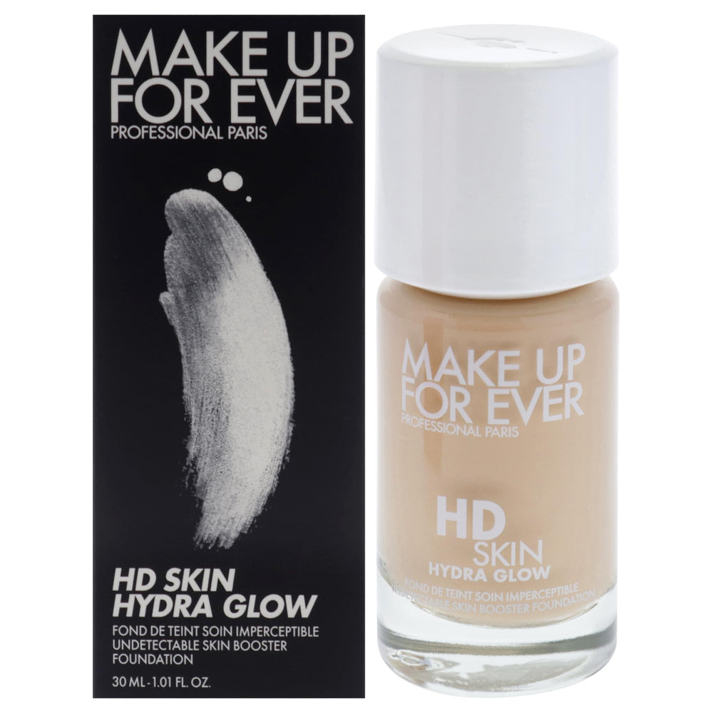 Flacon pompe du HD Skin Hydra Glow de Make Up For Ever, texture légère et hydratation