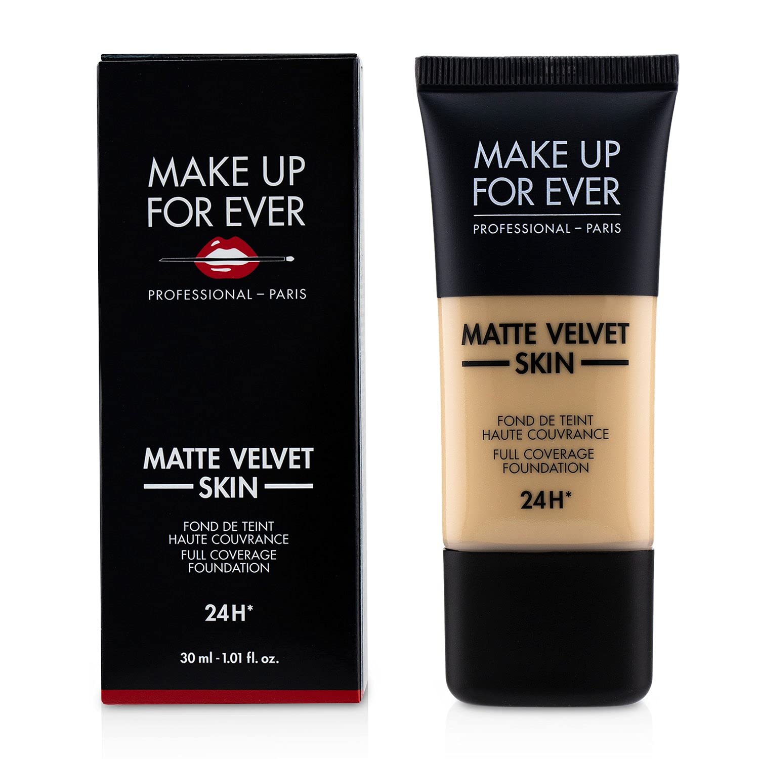 Make Up For Ever Matte Velvet Skin Foundation Marble texture close-up highlighting matte, oil-control finish.