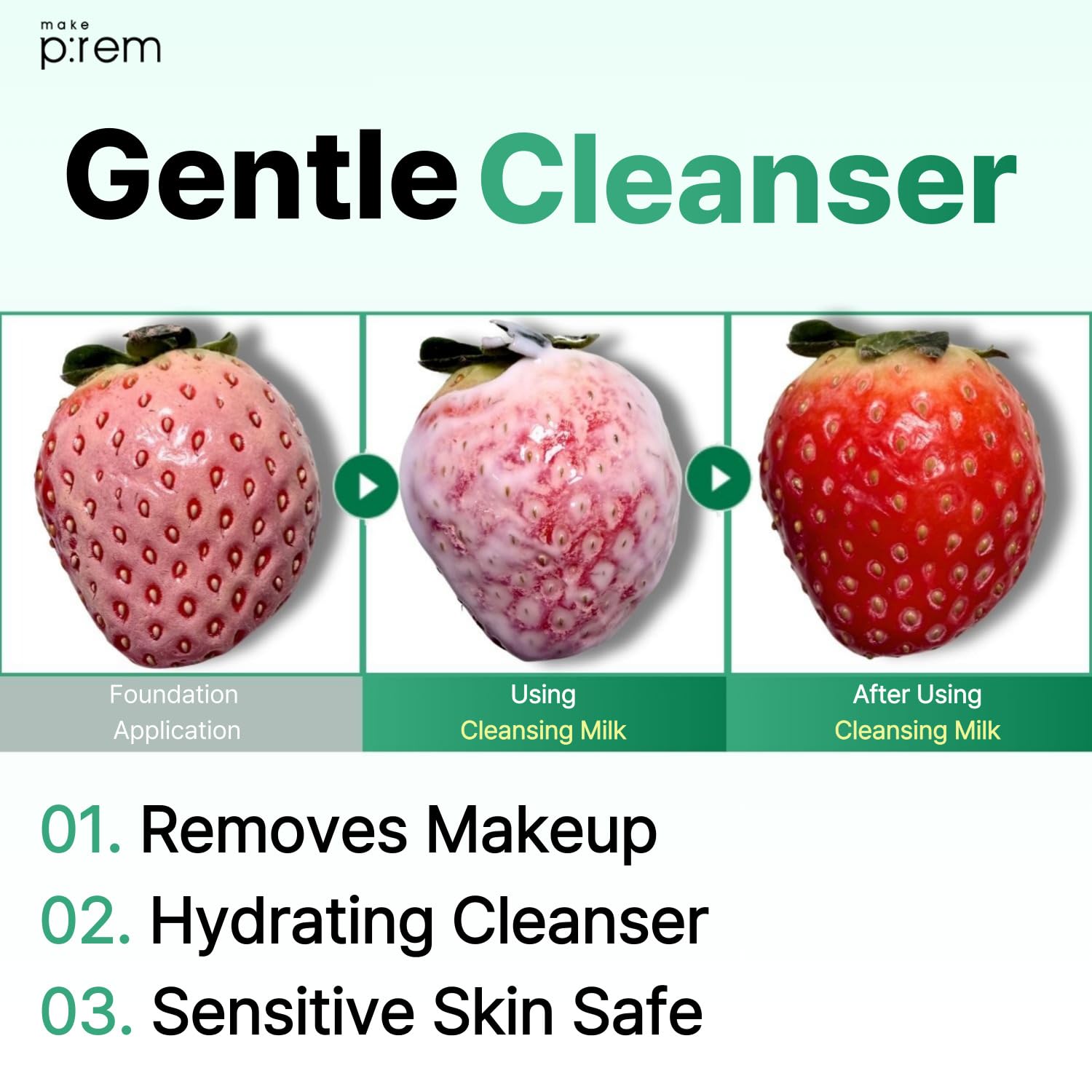 MAKEP:REM Safe Me — Texture crèmeuse qui glisse sur la peau pendant le lavage