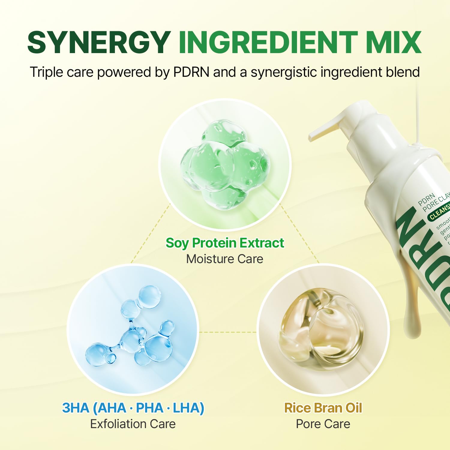 Rich foam from MAKE P:REM PDRN Pore Clay Cleansing Milk during lathering