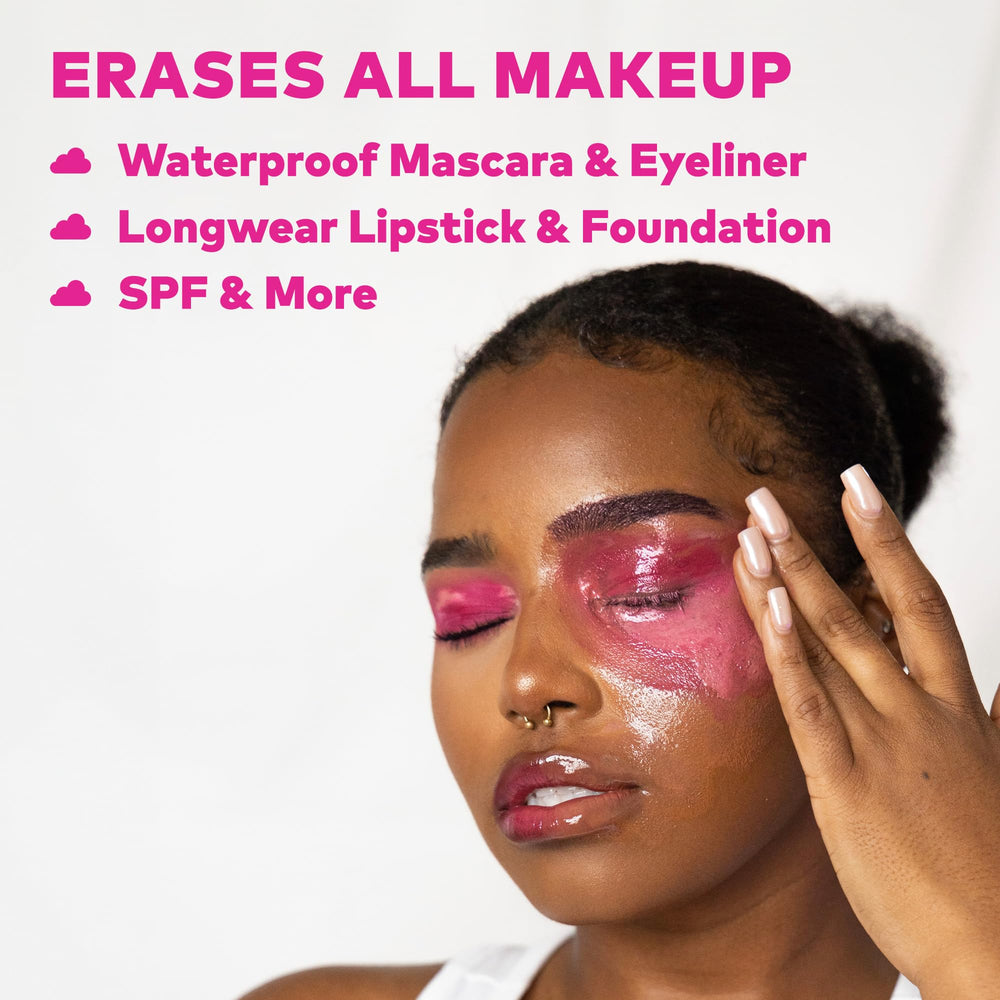 MakeUp Eraser Cloud Cleanse Balm application spread demonstrates balm-to-oil melting on skin