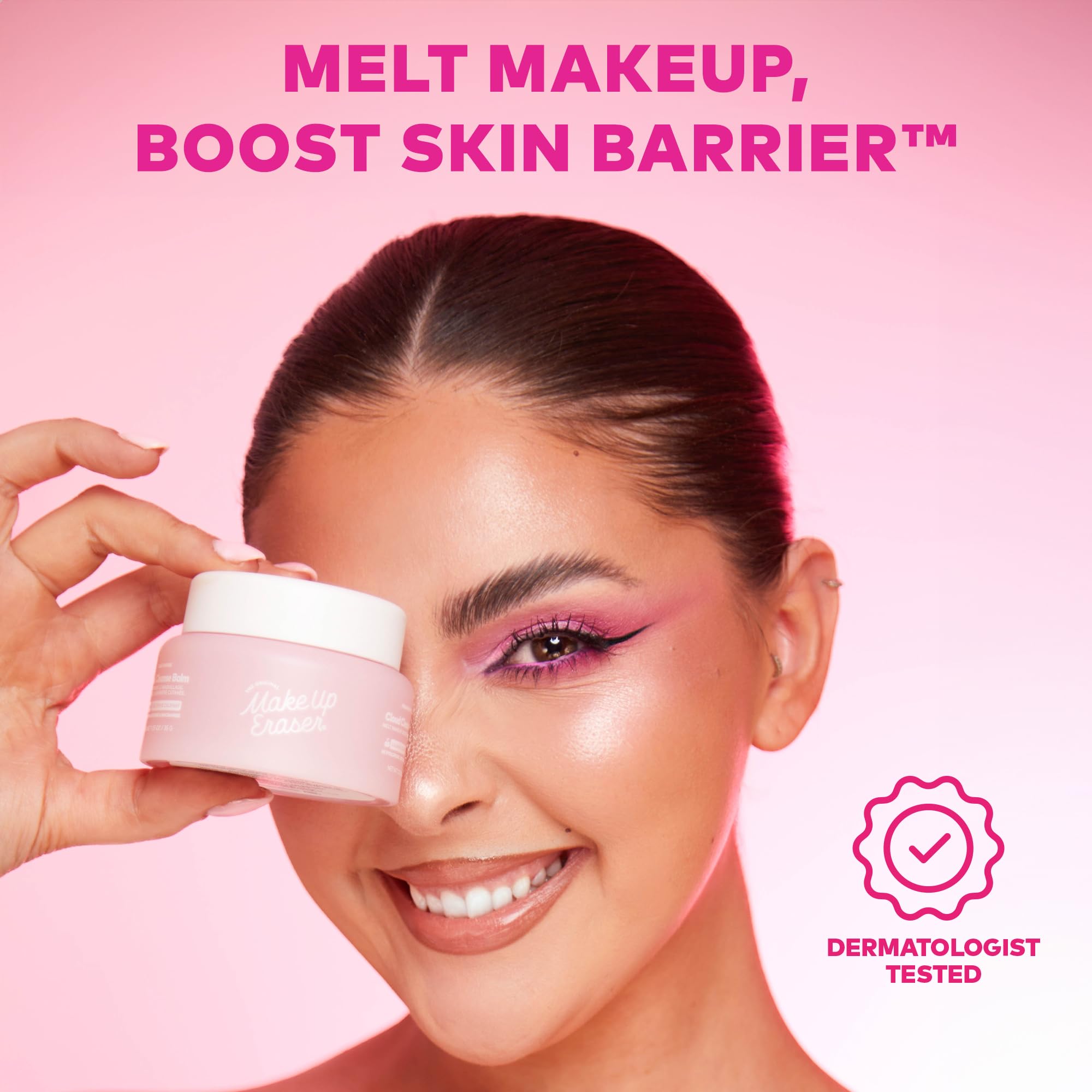 MakeUp Eraser Cloud Cleanse Balm texture closeup highlights silky melt that dissolves sunscreen