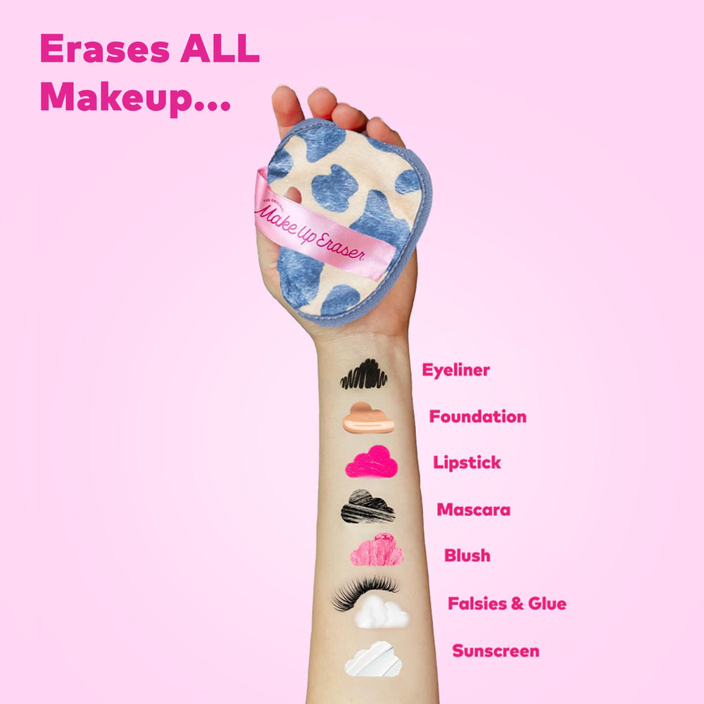 MakeUp Eraser exfoliating side provides gentle skin renewal.