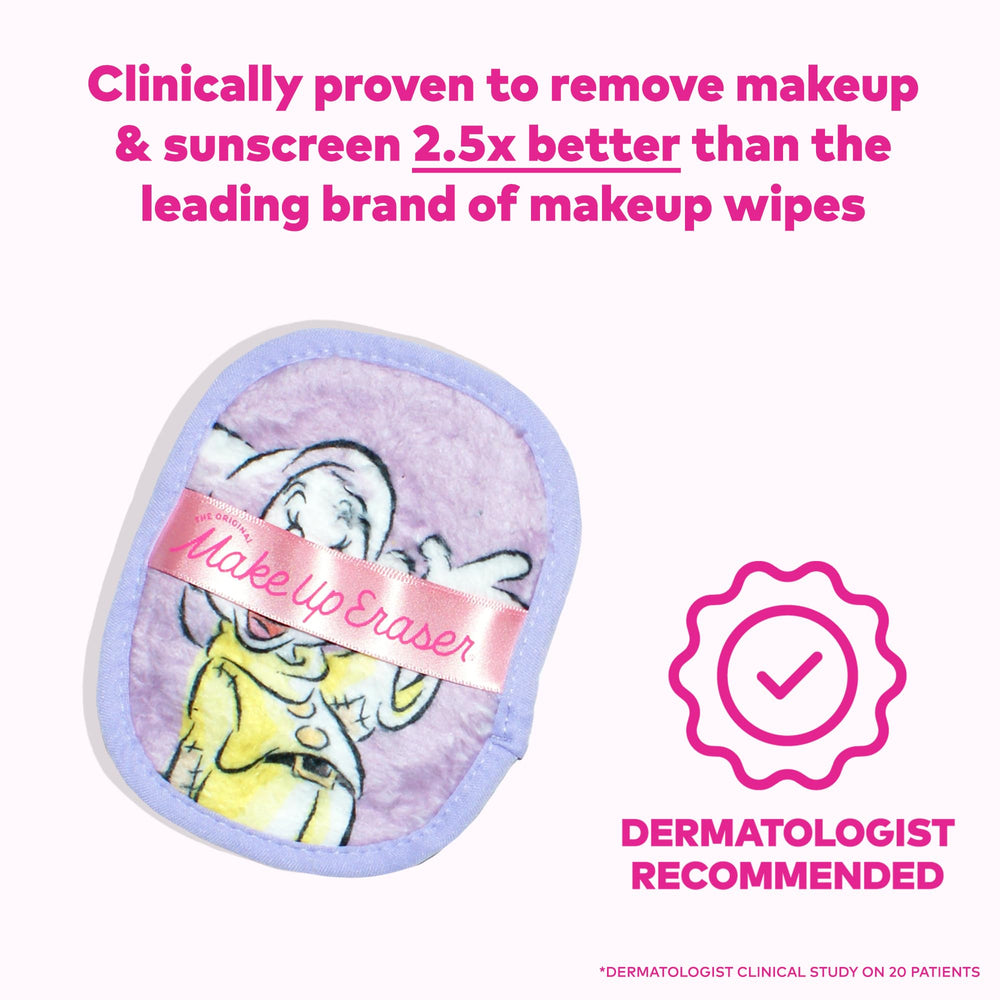 MakeUp Eraser water-removal close-up demonstrates water-only makeup removal